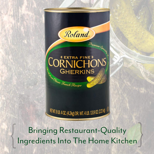Roland Foods Premium Quality Small Cornichons, Specialty Imported Food, 4.1-Liter Can