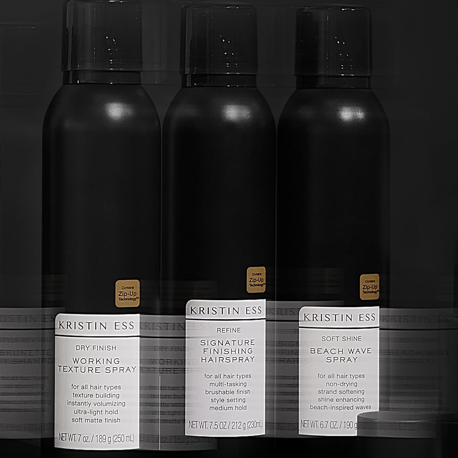 Kristin Ess Hair Refine Signature Finishing Hairspray for Hair Styling - Flexible Hold, Brushable Texture, Style Support for Straight, Textured, Wavy or Curly hair, Vegan, 7.5 oz : Beauty & Personal Care