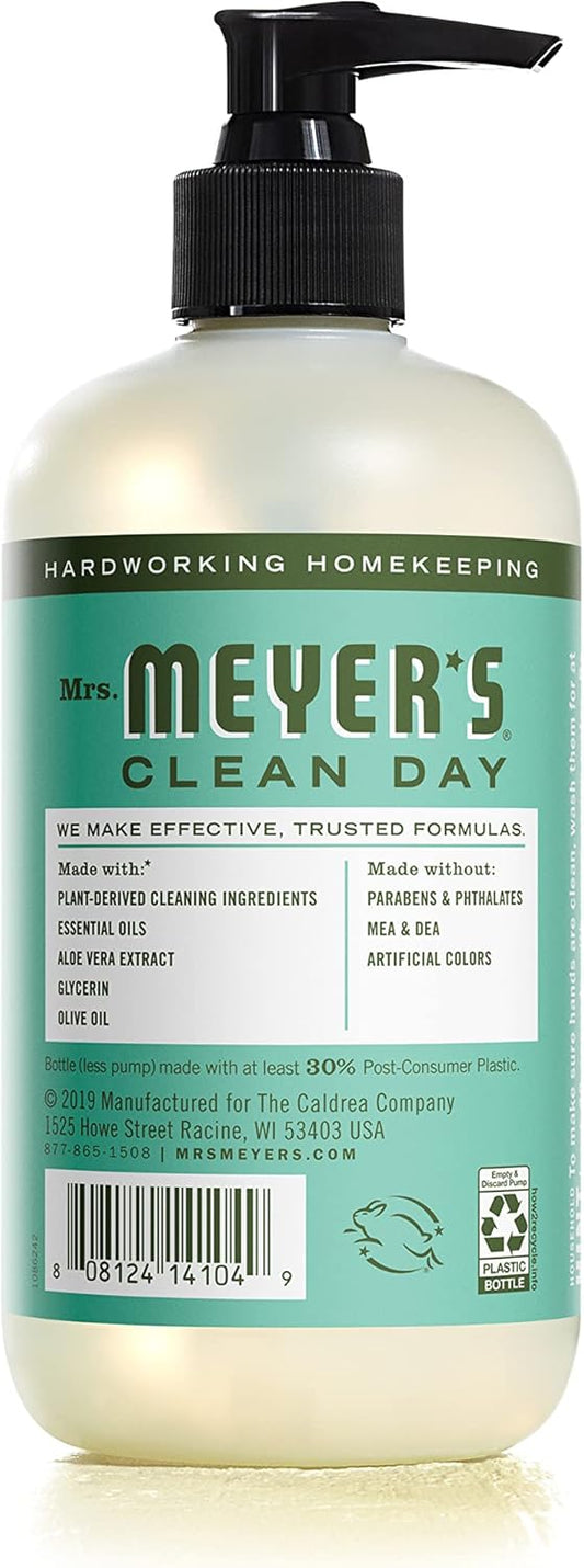 Mrs. Meyer'S Clean Day Hand Soap, Made With Essential Oils, Biodegradable Formula, Basil, 12.5 Fl. Oz