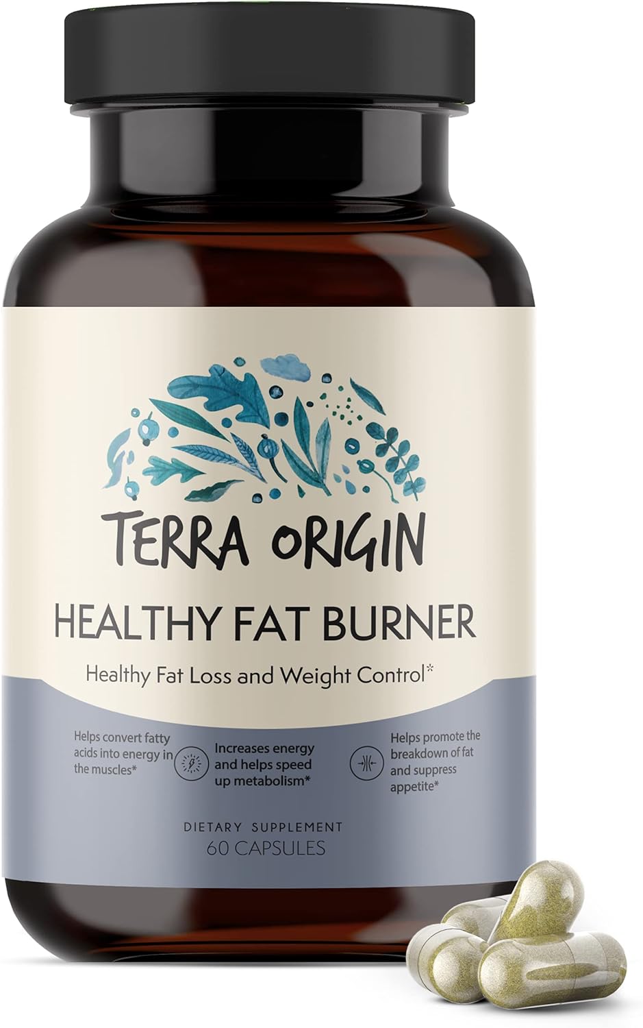 Terra Origin Metabolism Boost & Fat Loss - Amino Acids And Natural Plant Extracts To Increase Energy & Metabolism, Block Cravings, Stop New Fat Storage