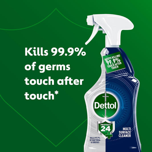 Dettol Protect 24 Hour Antibacterial Disinfectant Multi Surface Spray Cleaner - Ocean Fresh - 460Ml X 3