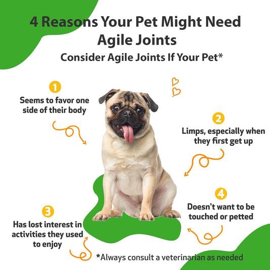 Pet Wellbeing Agile Joints For Dogs - Vet-Formulated - Joint Health, Mobility, Ease Of Movement - Natural Herbal Supplement 2 Oz (59 Ml)