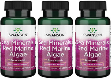 Swanson Aquamin Sea Minerals: Red Mineral Algae 60 Veg Capsules (3 Pack)