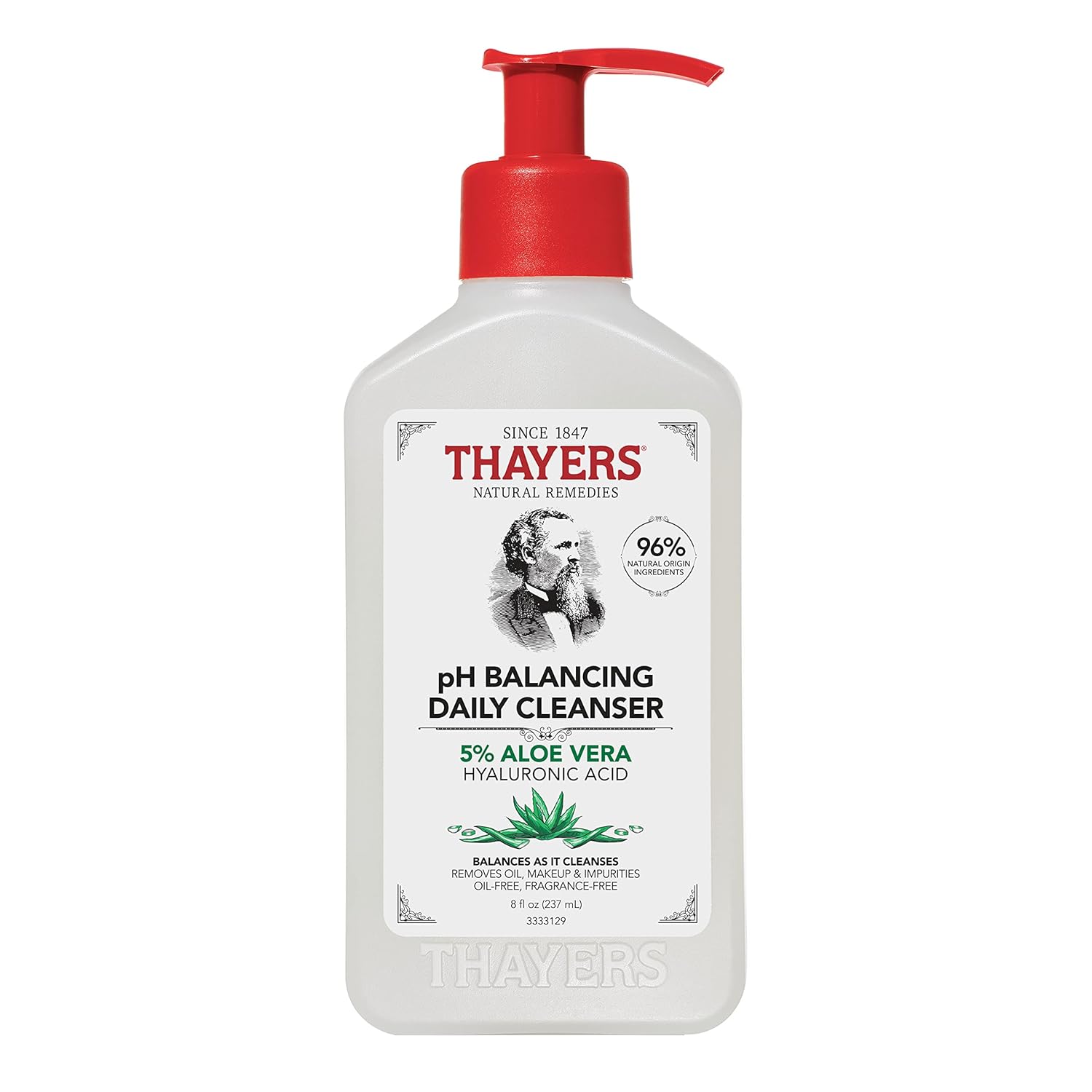 Thayers Ph Balancing Daily Cleanser, Face Wash With Aloe Vera, Gentle And Hydrating Skin Care For Dry, Oily, Or Acne Prone Skin, 8 Fl Oz