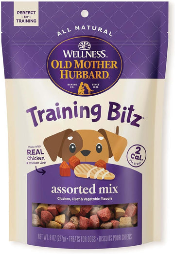 Wellness Old Mother Hubbard Training Bitz Assorted Mix Natural Oven-Baked Biscuits Dog Treats, 8 Ounce Bag