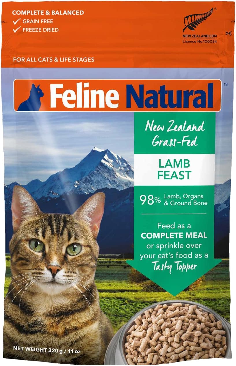 Feline Natural - Grain-Free Freeze Dried Cat Food - Lamb, 11oz