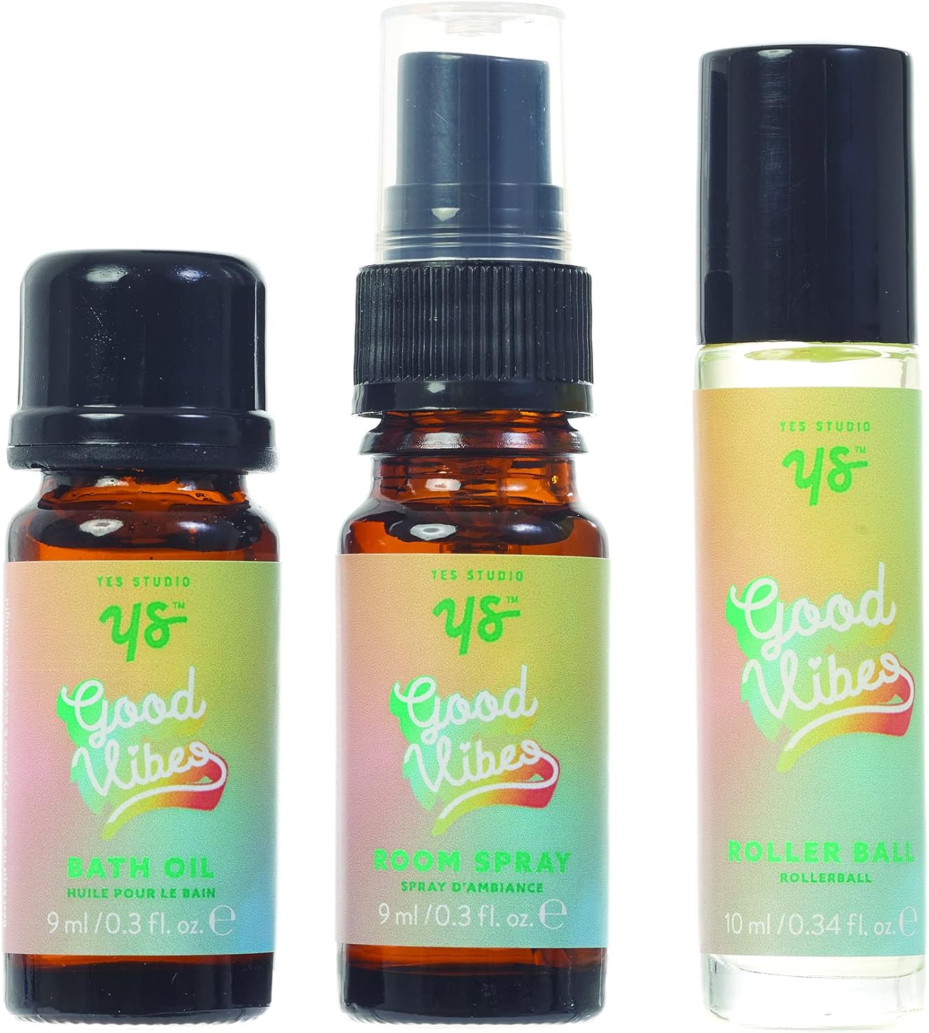 Yes Studio 3 Steps Kit - Bath Oil, Room Spray, Rollerball - Good Vibes