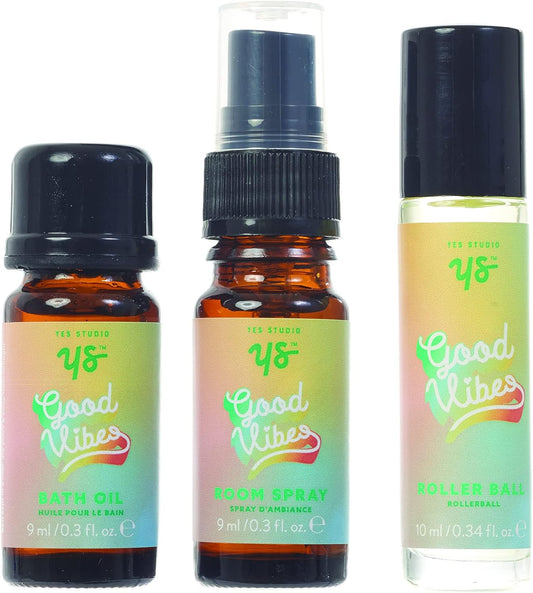 Yes Studio 3 Steps Kit - Bath Oil, Room Spray, Rollerball - Good Vibes