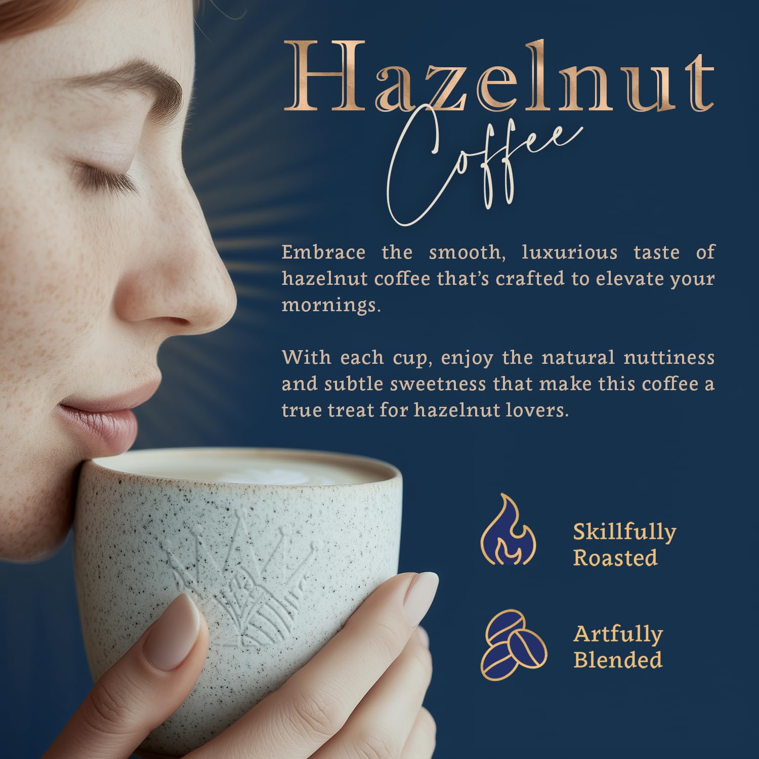 Organic Hazelnut Coffee - Gourmet Flavored Whole Bean Coffee, Medium Roast, Usda Organic, Fair Trade, 100% Arabica, 16 Oz By Coffea Flavor