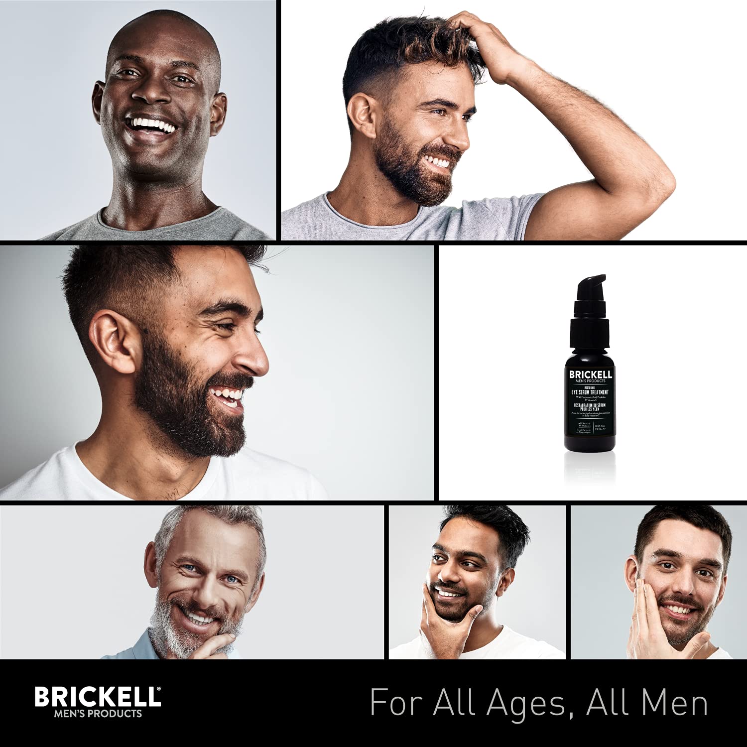 Brickell Men's Dark Circle Under Eye Treatment Serum For Men, Natural and Organic Eye Gel to Firm Men's Wrinkles, Reduce Dark Bags Under Eyes, and Promote Youthful Skin, 0.65 Ounce, Unscented : Beauty & Personal Care