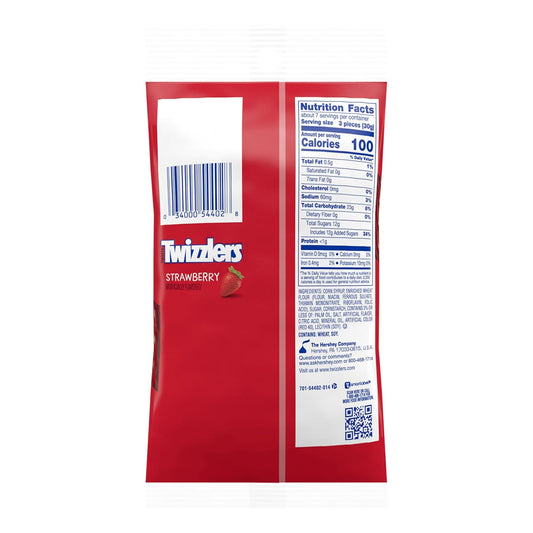 Twizzlers Twists Strawberry Candy Bags, 7 Oz (12 Count)