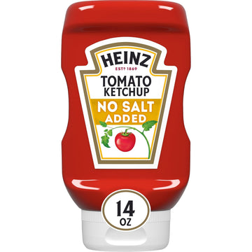 Heinz Tomato Ketchup With No Salt Added, 14 Oz Bottle