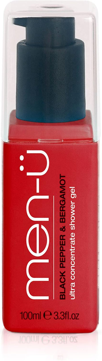 Men-U Black Pepper & Bergamot Mens Shower Gel 100Ml Refill. Mens Body Wash- Long Lasting, Vegan, Fruity Fragrance. Shower Gel 100Ml Refill