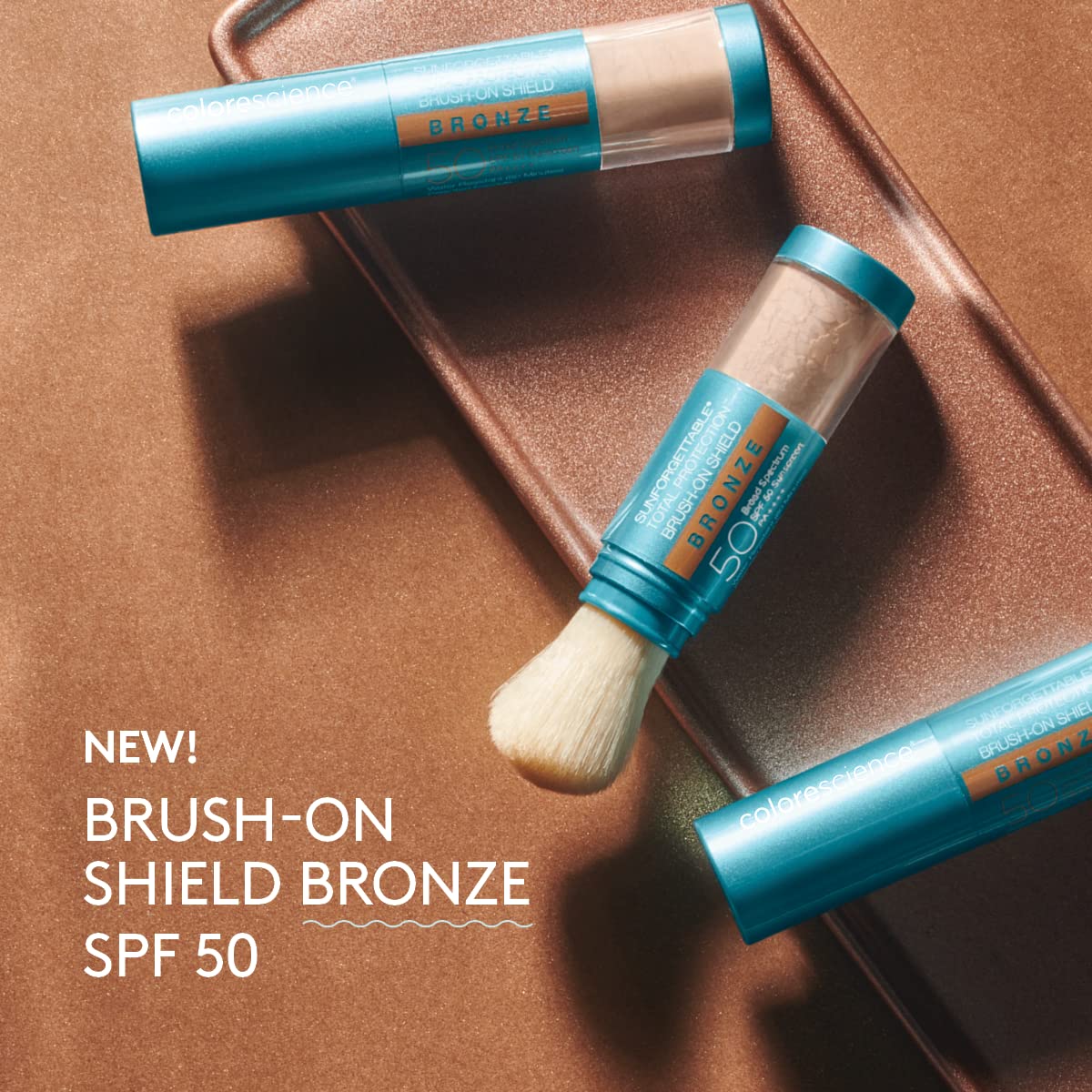 Colorescience Sunforgettable Total Protection Brush On Shield BRONZE SPF 50 : Beauty & Personal Care