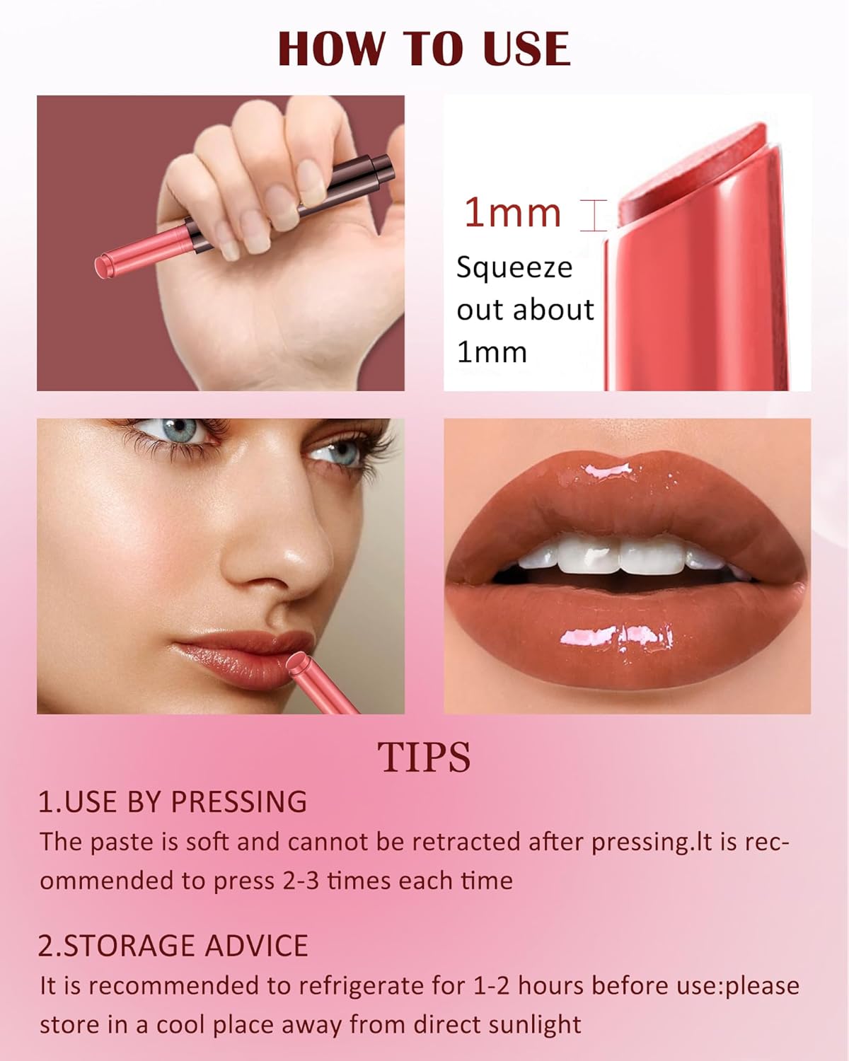 Hydrating Shimmer Lipstick,Moisturizing Jelly Lip Gloss,High Shine Dew Tinted Lipstick,Long Lasting Waterproof Tint Lip Balm Plumping Lip Stain,Non Sticky Glossy Butter Blam, Makeup Gift For Women-07# : Beauty & Personal Care