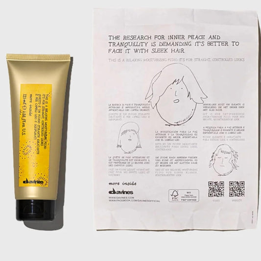 Davines This Is A Relaxing Moisturizing Fluid, Heat Protection And Frizz Control For Sleek And Straight Styling, Moisturize With Humidity Control, 4.22 Fl. Oz