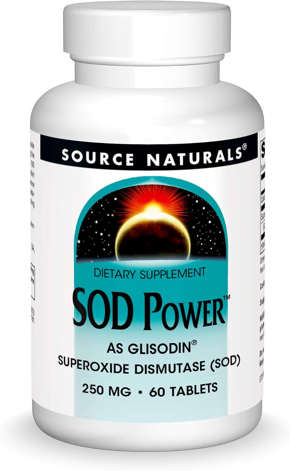 Source Naturals Sod Power 250Mg Superoxide Dismutase As Glisodin Nutricosmetic Supplement - 60 Tablets