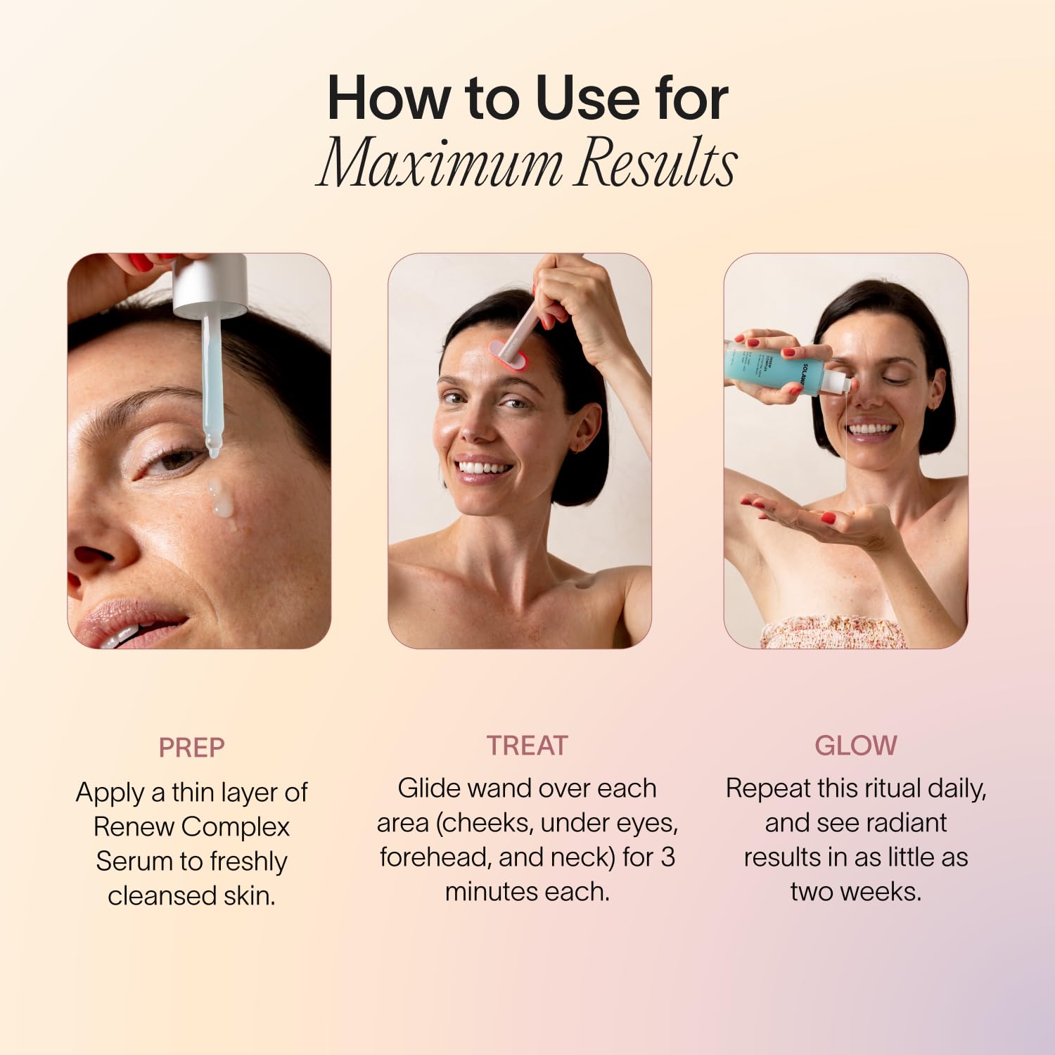 Solawave Renew Complex Serum For Face & Neck | Boost The Effects Of Facial Wand | Red Light Therapy For Face & Microcurrent Facial Device For Anti-Aging & Skin Tightening : Beauty & Personal Care