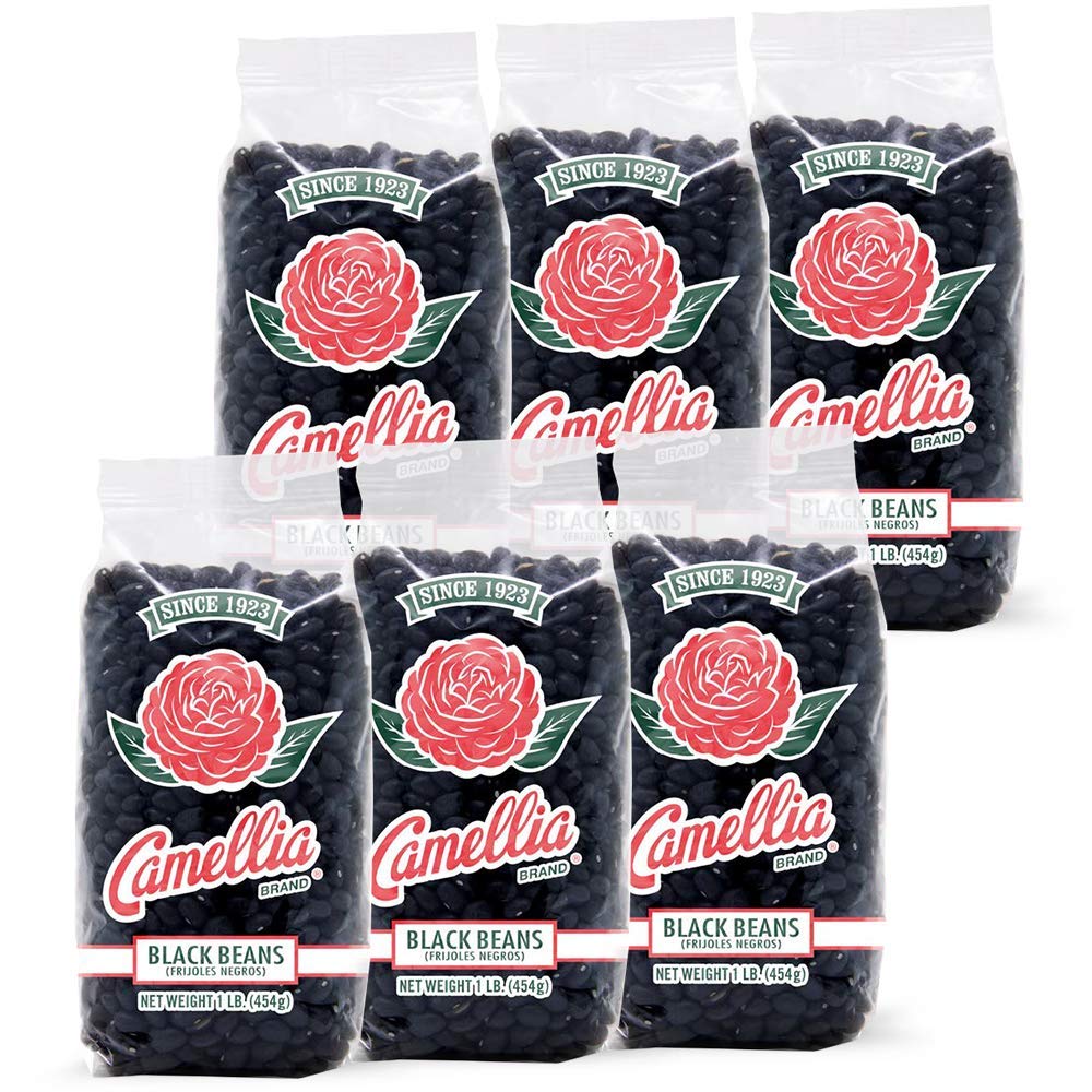Camellia Brand Dried Black Beans, 1 Pound (Pack of 6)