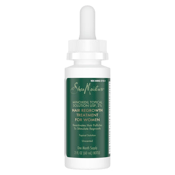 SheaMoisture Hair Regrowth Treatment for Women Minoxidil Topical Solution UPS, 2% to Stimulate Hair Regrowth Unscented 2 oz