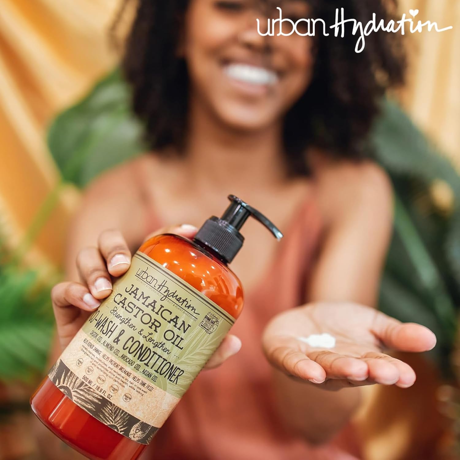 Urban Hydration Jamaican Castor Oil Co-Wash And Conditioner | Sulfate, Paraben And Dye Free, Cleanses, Hydrates And Repairs Damage For Soft, Strong And Shiny Hair, All Hair Types, 16.9 Fl Ounces : Beauty & Personal Care