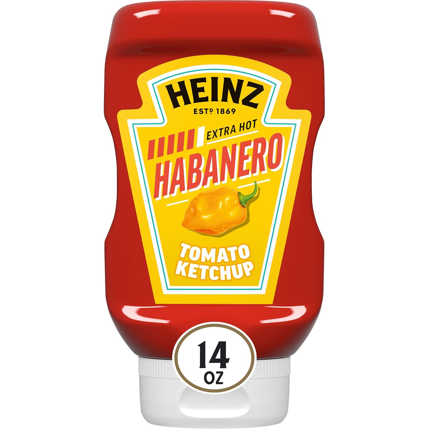 Heinz Tomato Ketchup Blended With Habanero, 14 Oz Squeeze Bottle