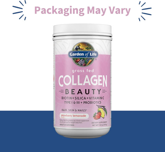 Garden Of Life Strawberry Lemonade Grass Fed Collagen, 9.52 Ounce