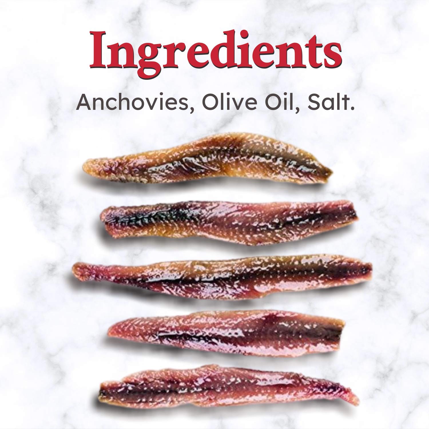 Roland Foods Flat Anchovy Fillets Packed in Olive Oil, Wild Caught from Morocco, 14 OZ Can (Pack of 2) : Packaged Anchovies : Grocery & Gourmet Food