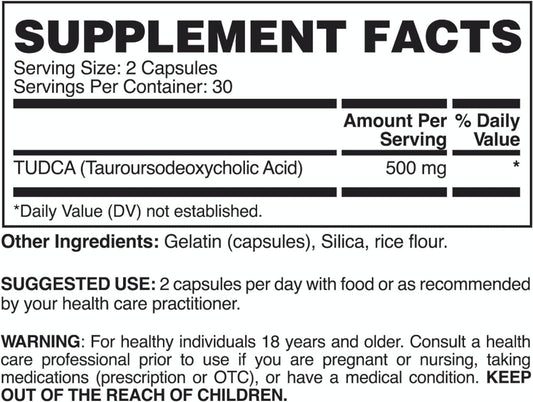 Apollon Nutrition TUDCA | Premium Liver & Gallbladder Support, Bile Salts, Detox, Cleanse, for Men & Women | 60 Capsules