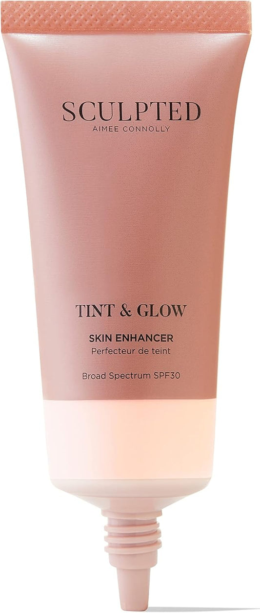 Tint & Glow Hydrating Tinted Moisturiser From Sculpted By Aimee – 45Ml Cruelty-Free Moisturising Face & Skin Tint Enhancer With Spf 30, Blue Light Protection, Hyaluronic Acid & Niacinamide