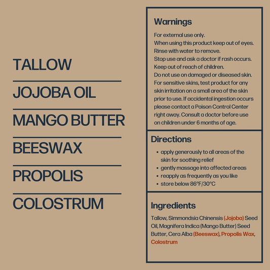 Everything Cream | 100% Grass Fed Beef Tallow Moisturizer For Face And Body | Day & Night Skincare | Safe Natural Edible-Grade Ingredients | After-Sun Care | All Skin Types | 3 Oz