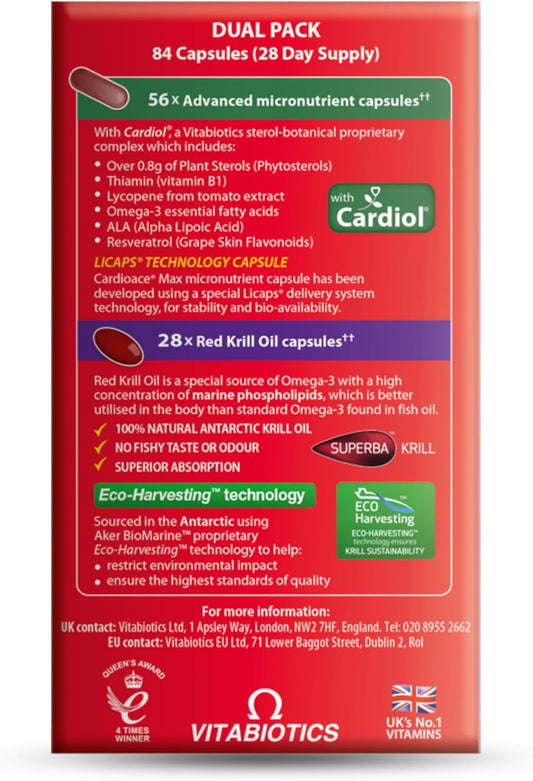 Vitabiotics Cardioace Max - 84 Capsules