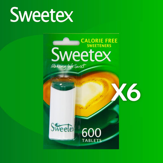 Sweetex Low Calorie Dispenser, 600-Count Pack Of 6 (Total 3600) - Ideal Sugar Substitute For Diets And Diabetics