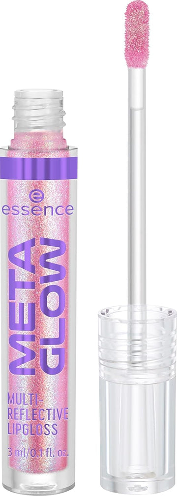 Essence | Meta Glow Multi-Reflective Lip Gloss | Iridescent Shimmer, Holographic, Non-Sticky & Comfortable | Vegan & Cruelty Free (02 | Digital Pink)