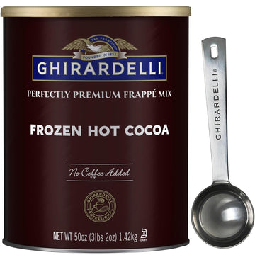 Ghirardelli - Frozen Hot Cocoa Premium Frappé 3.12lbs with Ghirardelli Stamped Barista Spoon