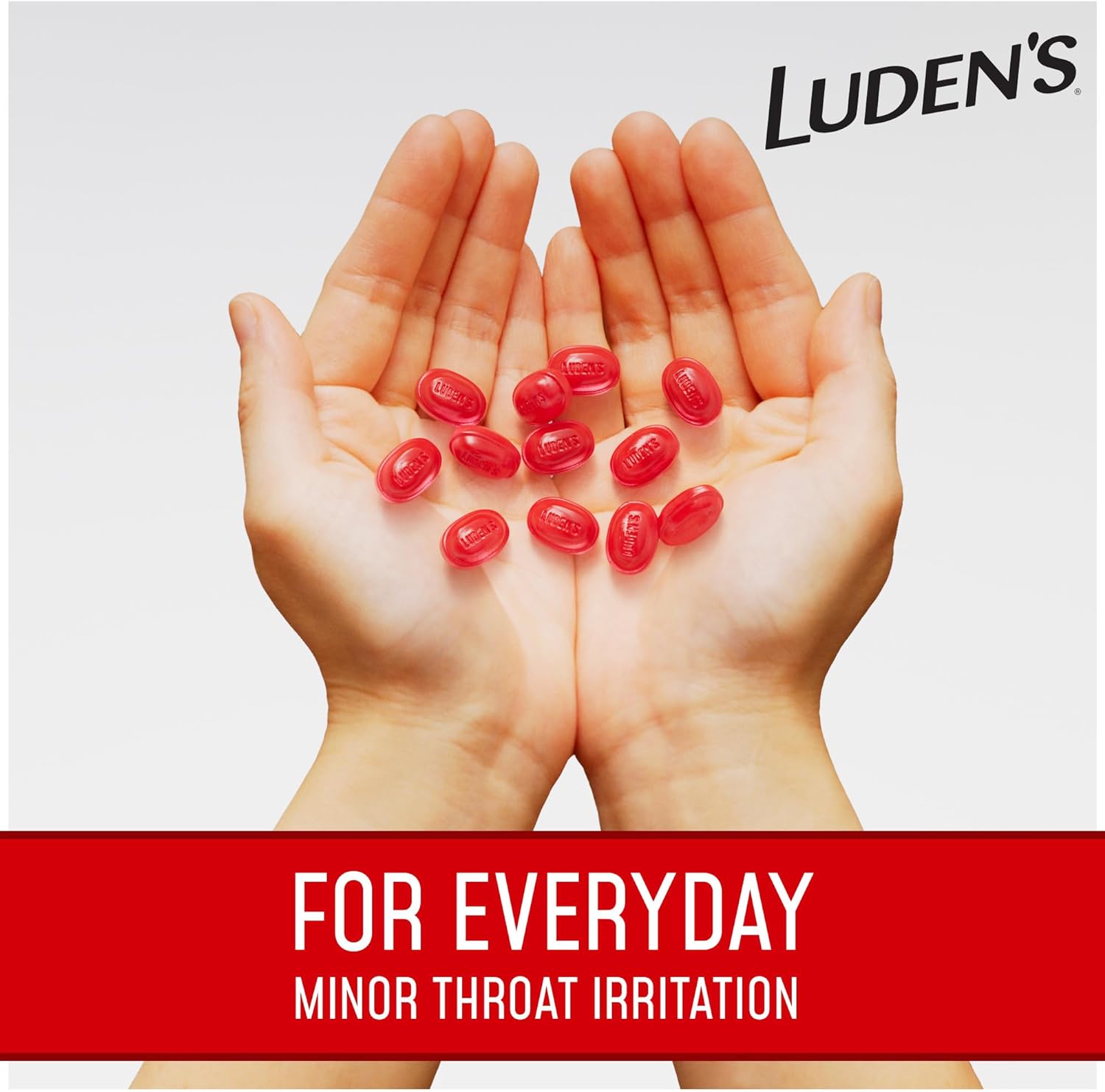 Luden's Sore Throat Drops, For Minor Sore Throat Relief, Wild Cherry, 30 Count