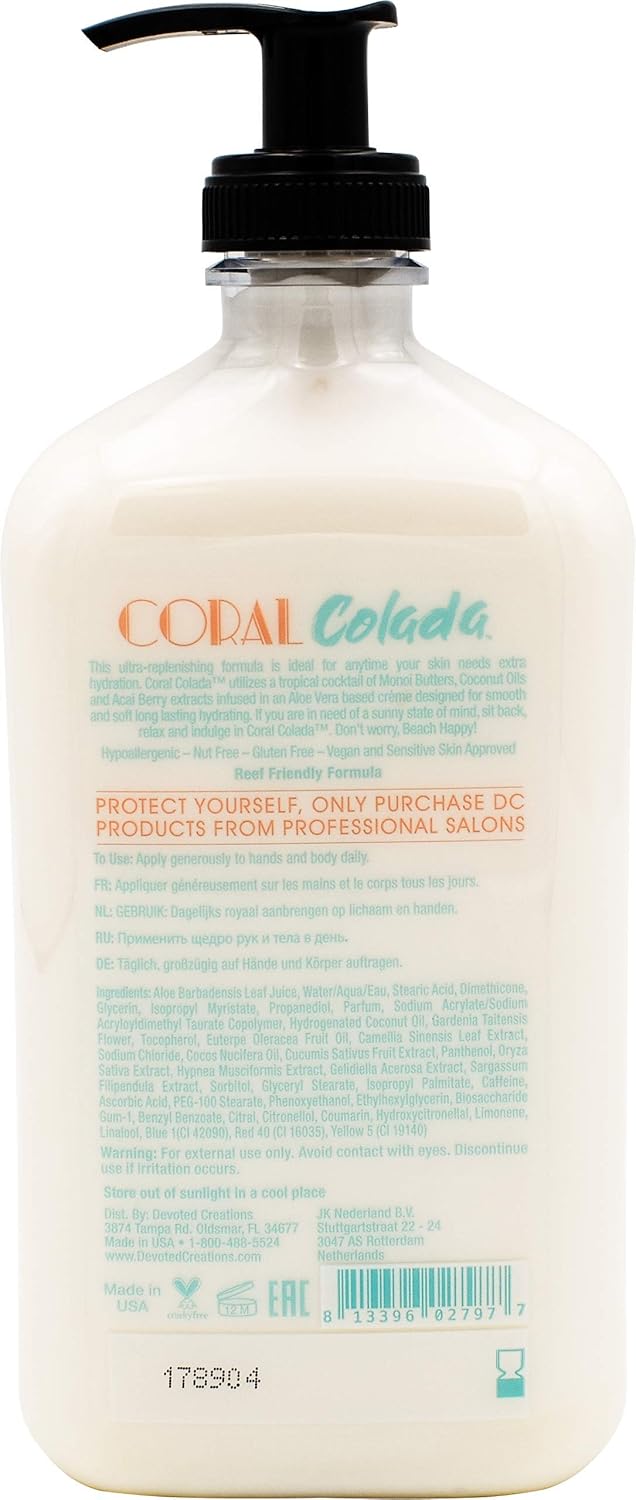 Devoted Creations Coral Colada Moisturizer 18.25 Oz : Beauty & Personal Care