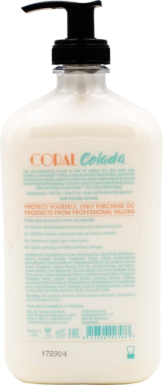 Devoted Creations Coral Colada Moisturizer 18.25 Oz : Beauty & Personal Care