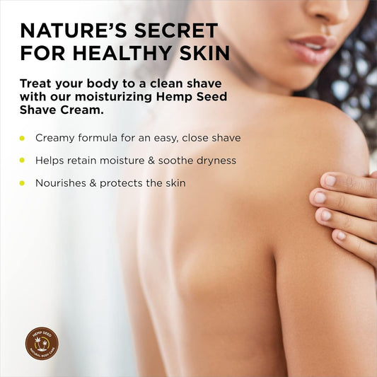 Hemp Seed Shave Cream, Isle Of You - 8 Oz - Nourishes & Protects Skin - With Hemp Seed Oil, Argan Oil & Vitamin E - Vegan, Cruelty Free