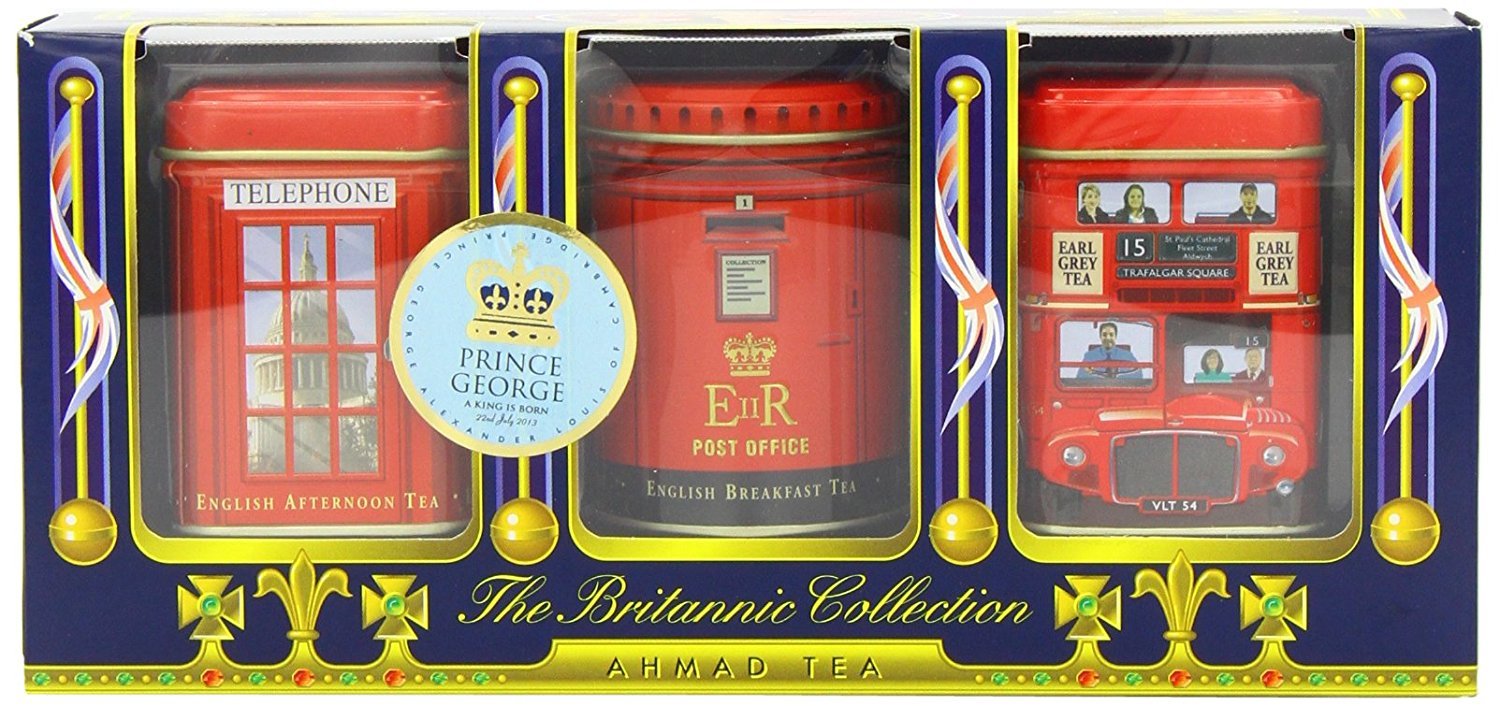 Ahmad Tea Britannia Collection, Loose Tea, Three Variety Flavors, 3 Count Box Of 0.88 Ounce Tin