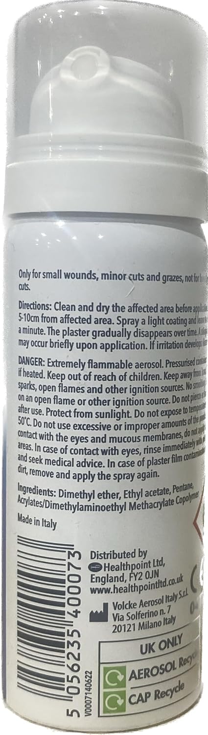 Healthpoint - Spray Plaster Transparent Film Graze Cuts - Alcohol Free - 40Ml - Two Pack