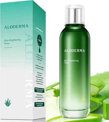 Aloderma Brightening Face Toner Made with 88% Organic Aloe Vera - Natural Aloe Vera Toner for Face with Hyaluronic Acid & Niacinamide, Skin-Refining Toner to Brighten Skin, Aloe Skin Toner, 4.2 Oz