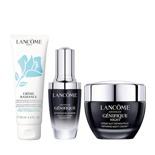 LancÃ´me Strengthening & Repairing Trio - 3-Piece Skincare Gift Set - Includes Creme Radiance Cleanser Advanced GÃ©nifique Sensitive Antioxidant Serum, Anti-Oxidant Face Serum To Reset And Rescue Skinâ€¦