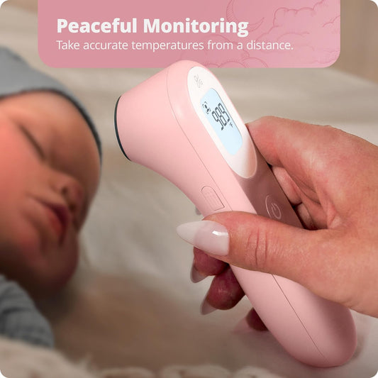 Greater Goods Digital Infrared Thermometer - Forehead Thermometer for Kids and Adults, Blush Pink