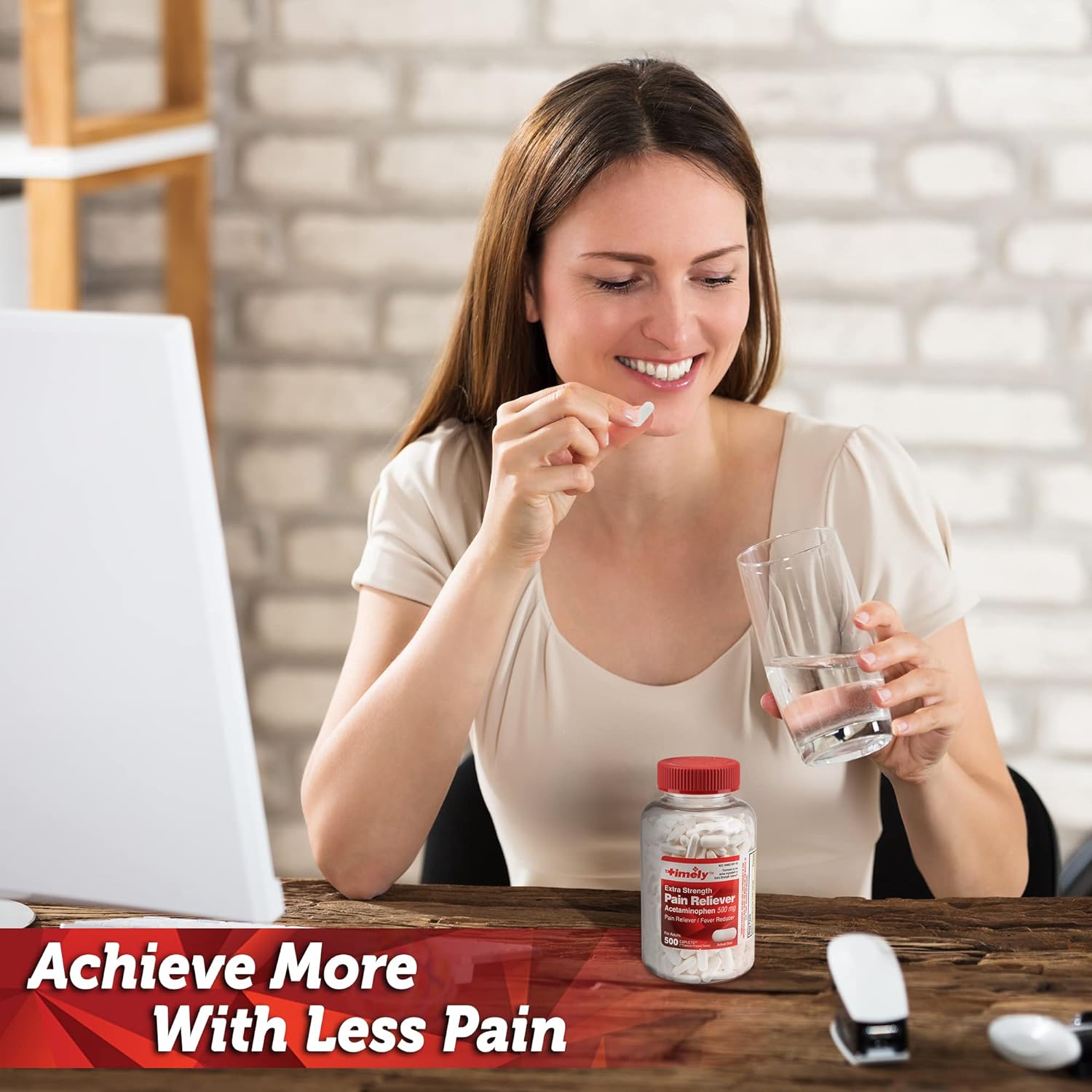 Timely Acetaminophen 500mg - 500 Caplets - Extra Strength Pain Relief - Compared to the active ingredient in Extra Strength Tylenol - Menstrual Cramps, Fever Reducer, Minor Pain of Arthritis : Health & Household