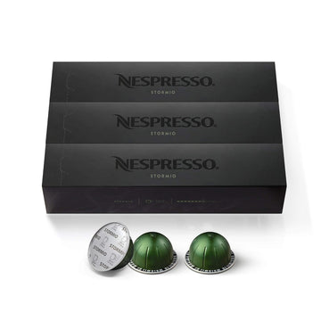 Nespresso Capsules Vertuoline, Stormio, Dark Roast Coffee, 30-Count Coffee Pods