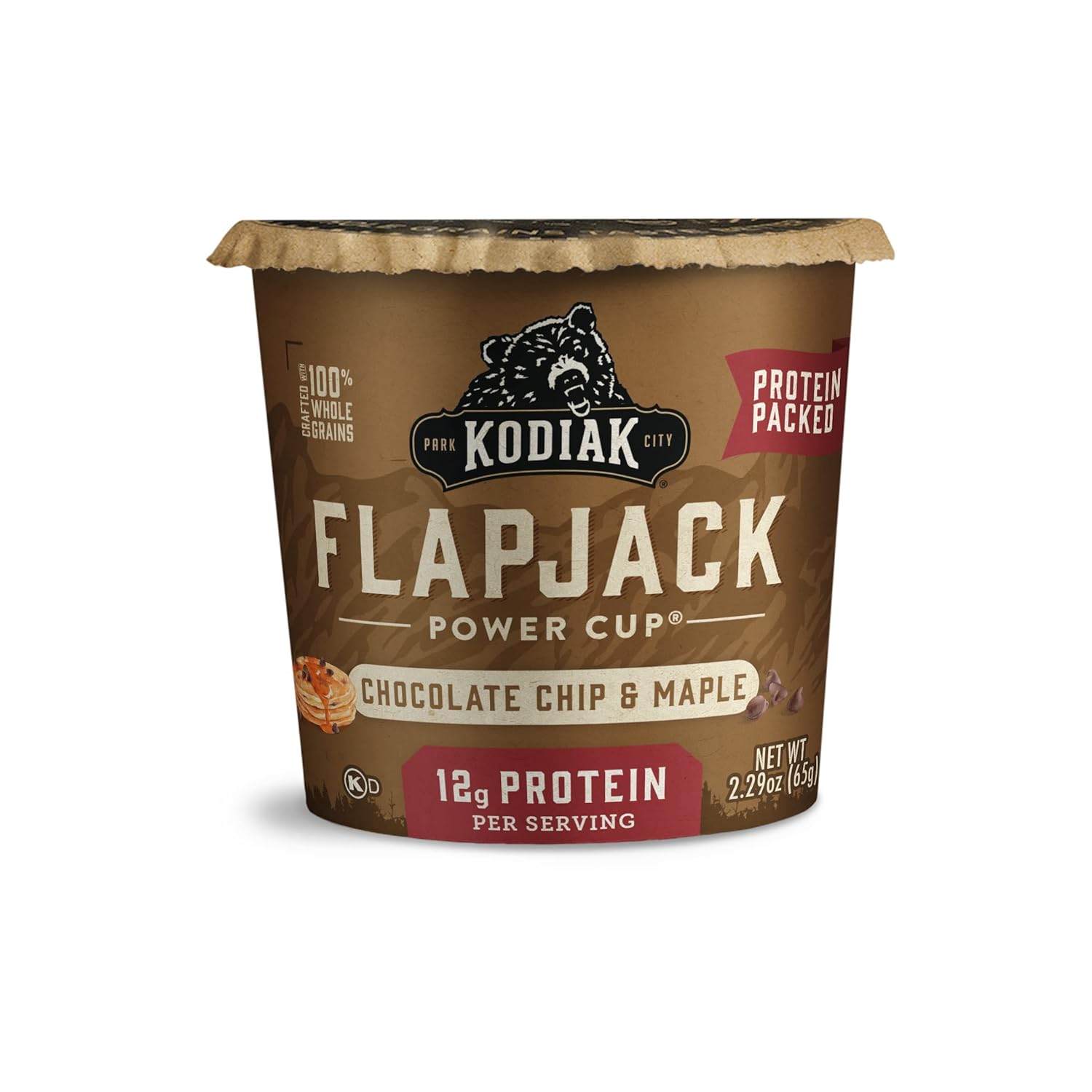 Kodiak Cakes Pancake On The Go, Chocolate Chip & Maple, 2.29 Oz (Pack Of 12)