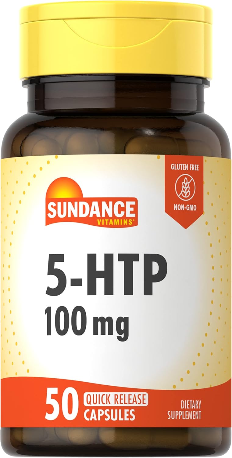 Sundance 5-Htp 100Mg | 50 Capsules | 5 Hydroxtryptophan | Non-Gmo & Gluten Free Supplement
