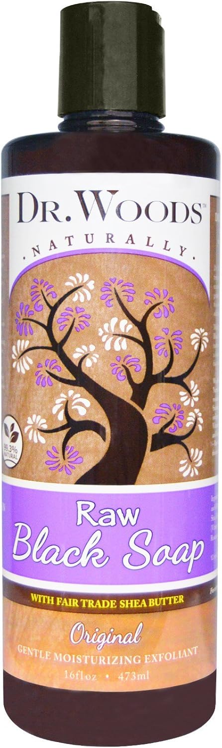 Dr. Woods Shea Vision Pure Black Soap With Organic Shea Butter - 16 Fl Oz