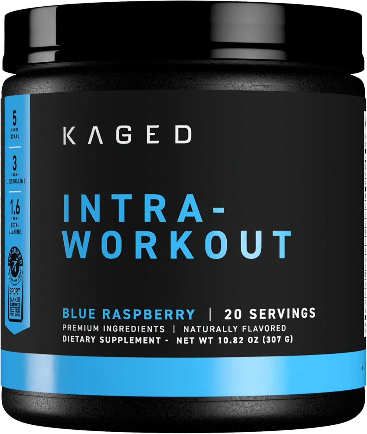 Kaged Intra-Workout Powder | In Bcaas, L-Citrulline & Beta-Alanine For Endurance | 124Mg Organic Purcaf® Caffeine | Coconut Water Powder | 20 Servings | Cherry Limeade